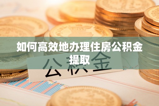 保定如何高效地办理住房公积金提取